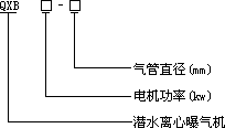 QXB型潛水離心式曝氣機型號（hào）說明