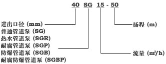 SGR係（xì）列熱水（shuǐ）管道泵型號說明